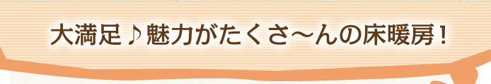 大満足♪魅力がたくさ～んの床暖房！