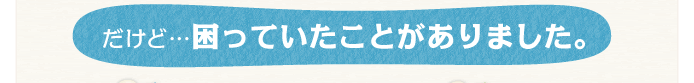 だけど…困っていたことがありました。